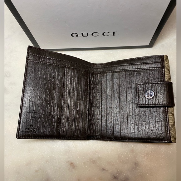 Gucci Canvas/PVC Compact Vintage Wallet - Picture 4 of 10